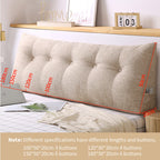 180cm Beige Wedge Bed Cushion