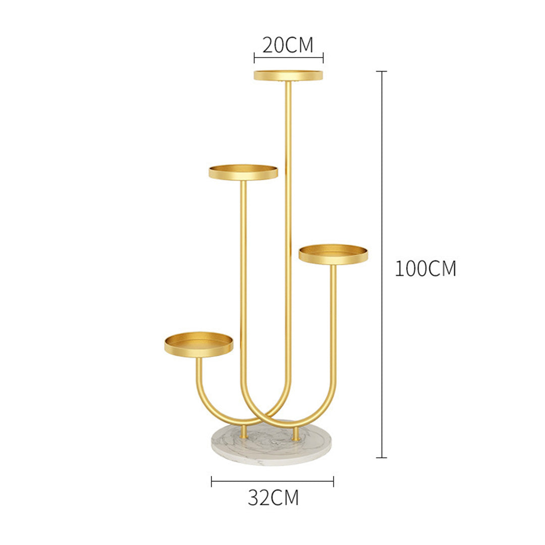 Gold U Shaped Plant Stand