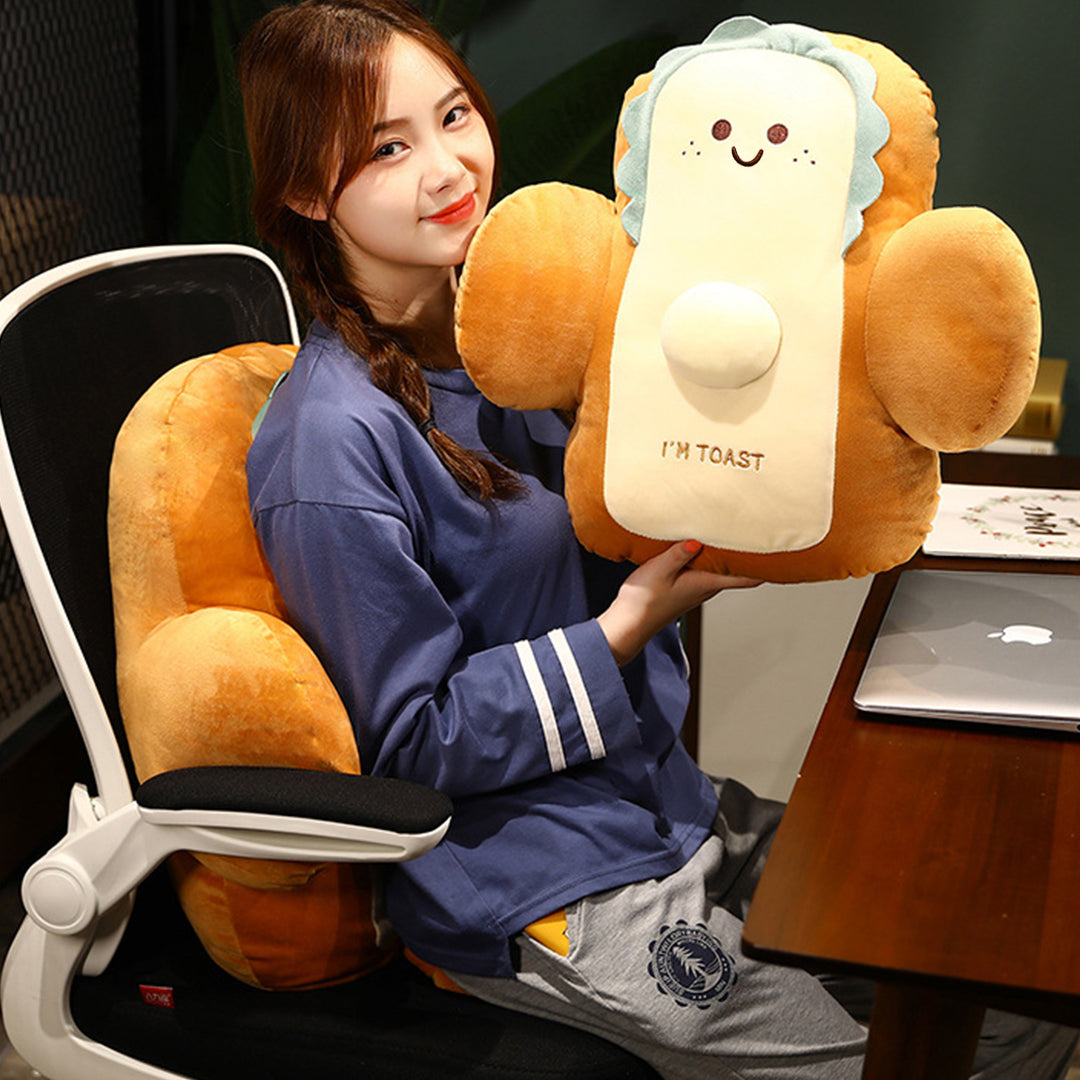 58cm Smiley Face Toast Bread Cushion