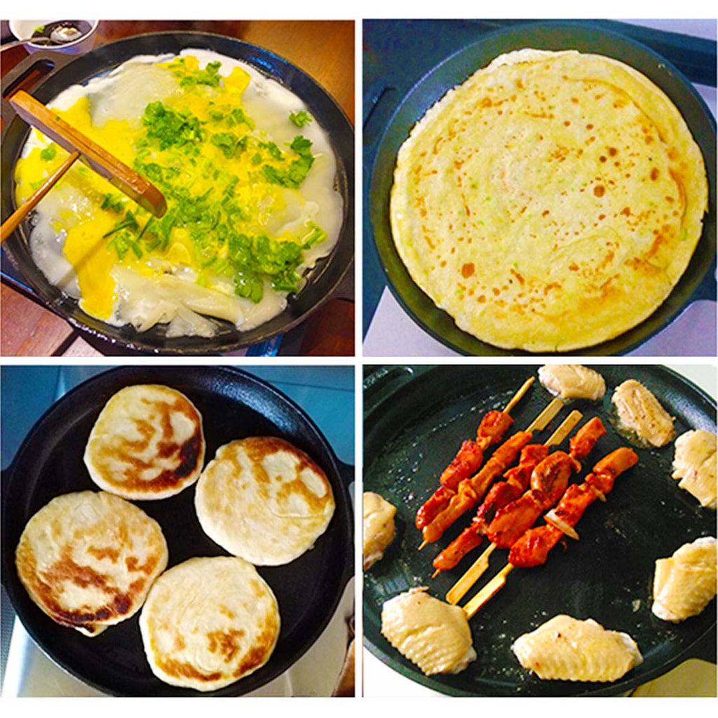 SOGA Smart Induction Cooktop and 30cm Cast Iron Frying Pan Sizzle Platter