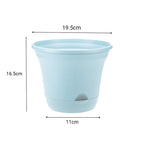 Blue Plastic Plant Self Watering Indoor Outdoor Plant Pot Set of 3