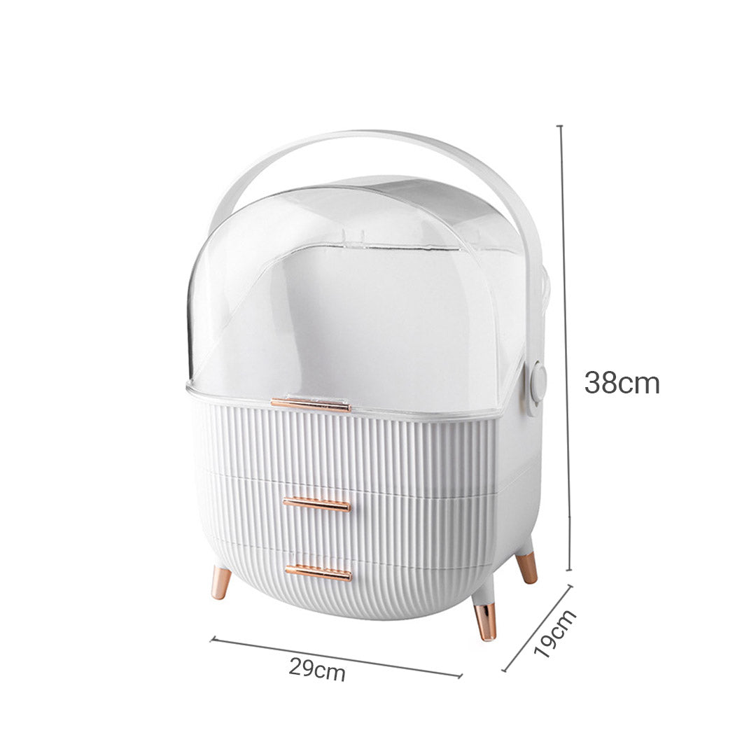 29cm White Countertop Cosmetic Storage