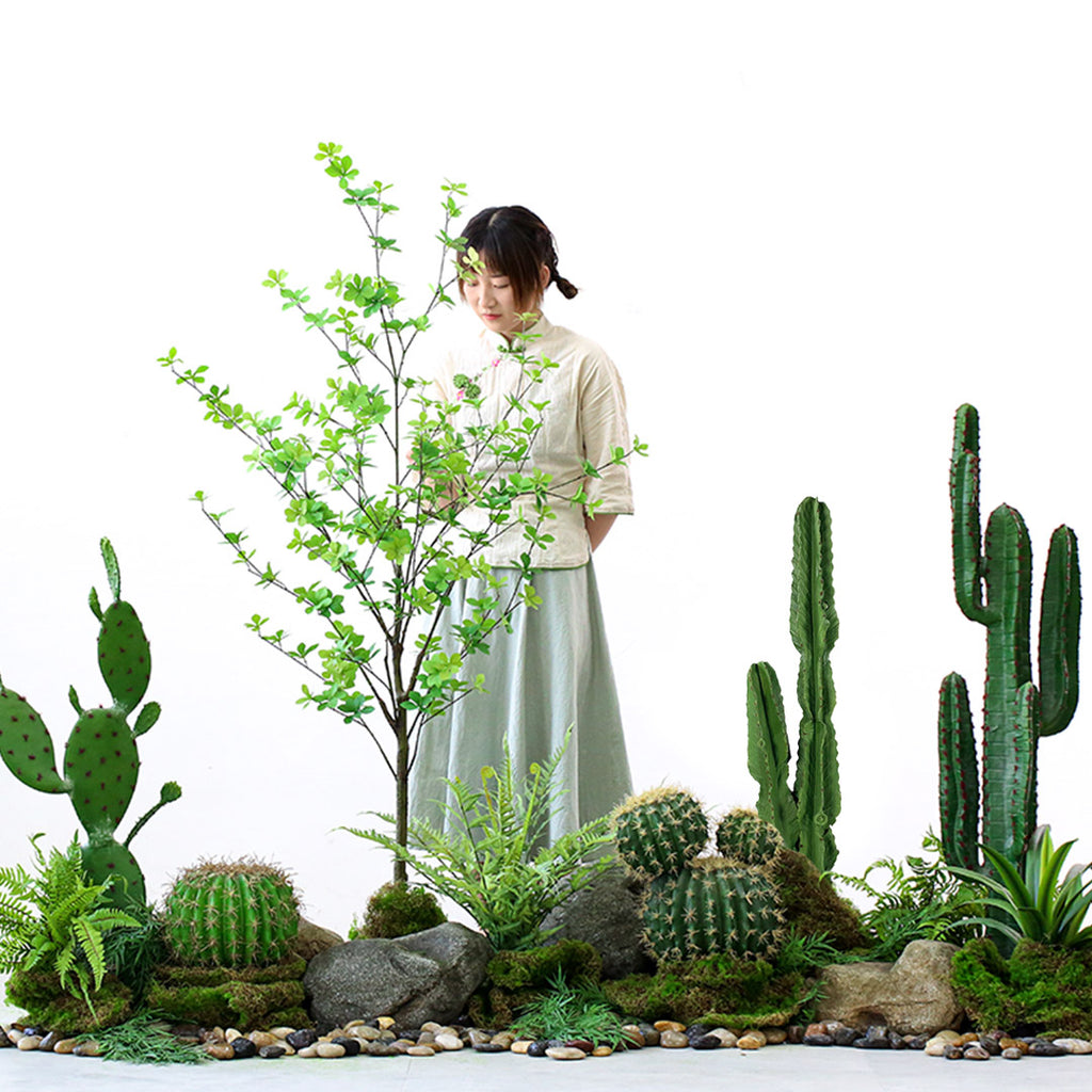 95cm Artificial Indoor Cactus Tree 2 Heads
