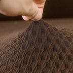 Coffee Colored 3- Seater Sofa Cover with Ruffled Skirt