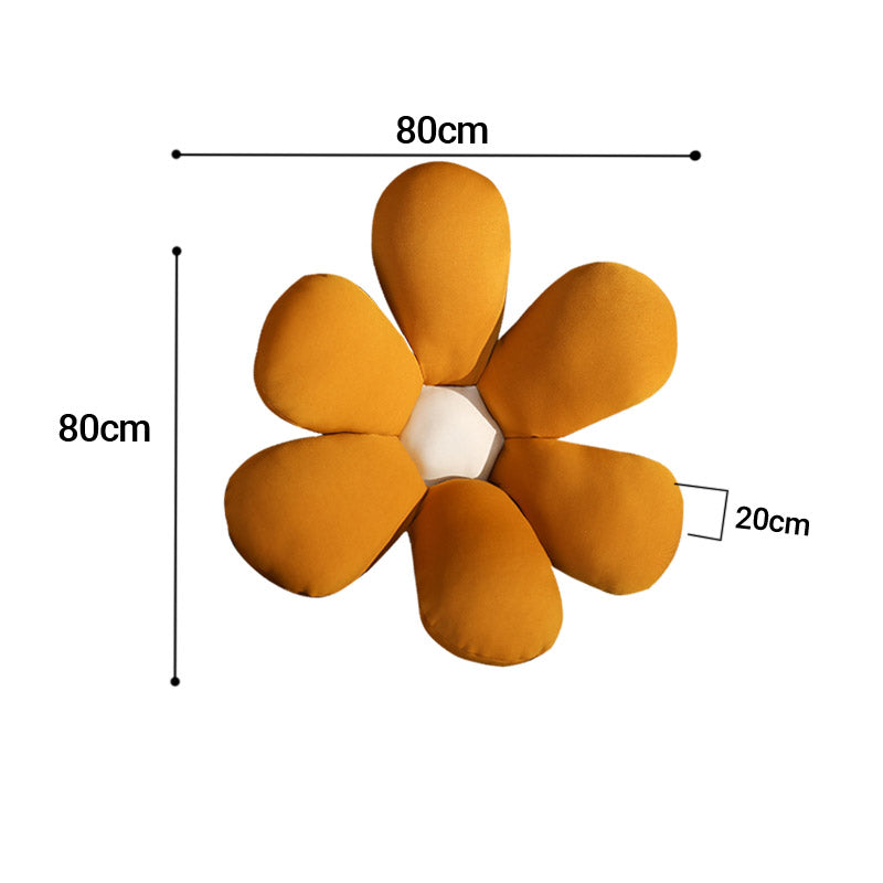 Coffee Daisy Flower Shape Cushion