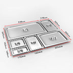 Gastronorm GN Pan Lid Full Size 1/3 Stainless Steel Tray Top Cover