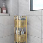 3 Tier Bathroom Shelf Multifunctional Display Rack with Wheels