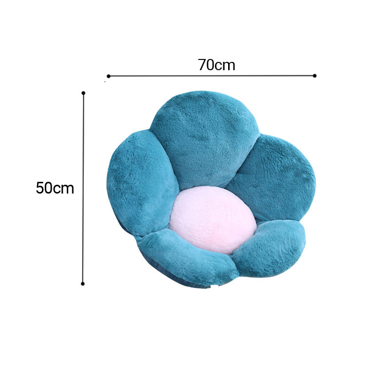 Green Whimsical Flower Cushion