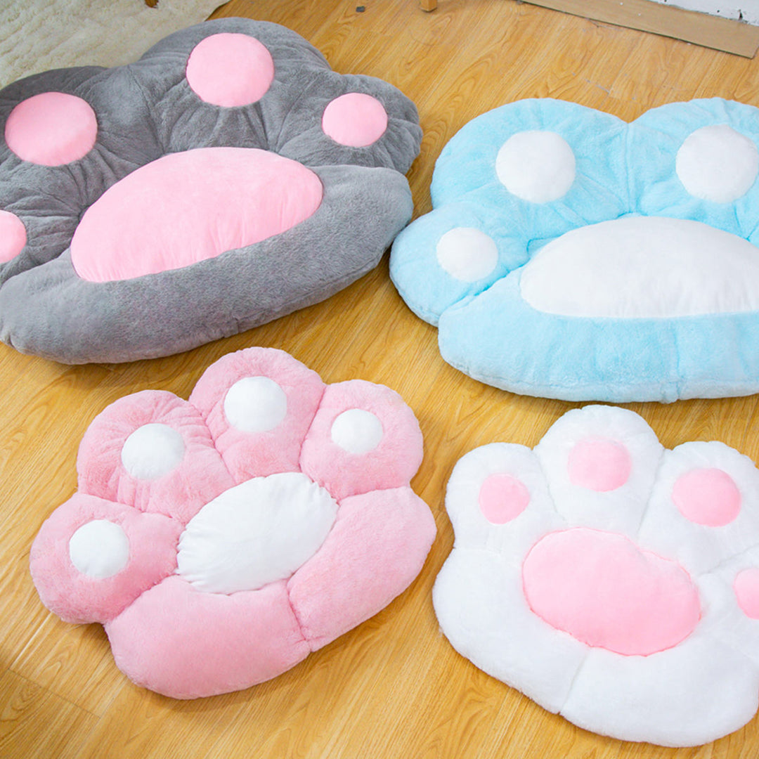 70cm Grey Paw Shape Cushion