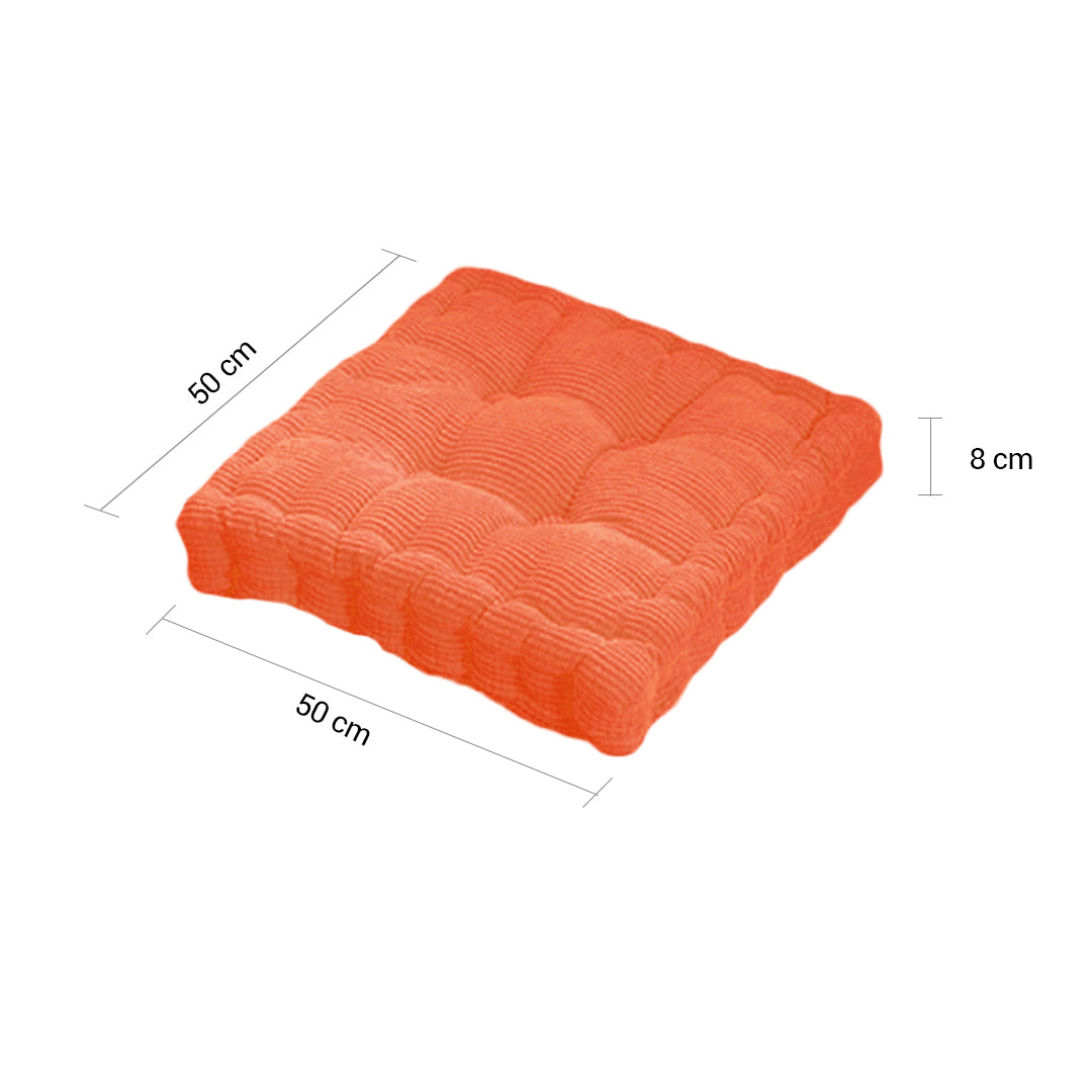 Orange Plush Square Cushion