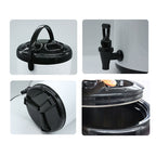 8L Stainless Steel Milk Tea Barrel with Faucet White