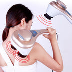 4 Heads Handheld Massager with Soothing Heat