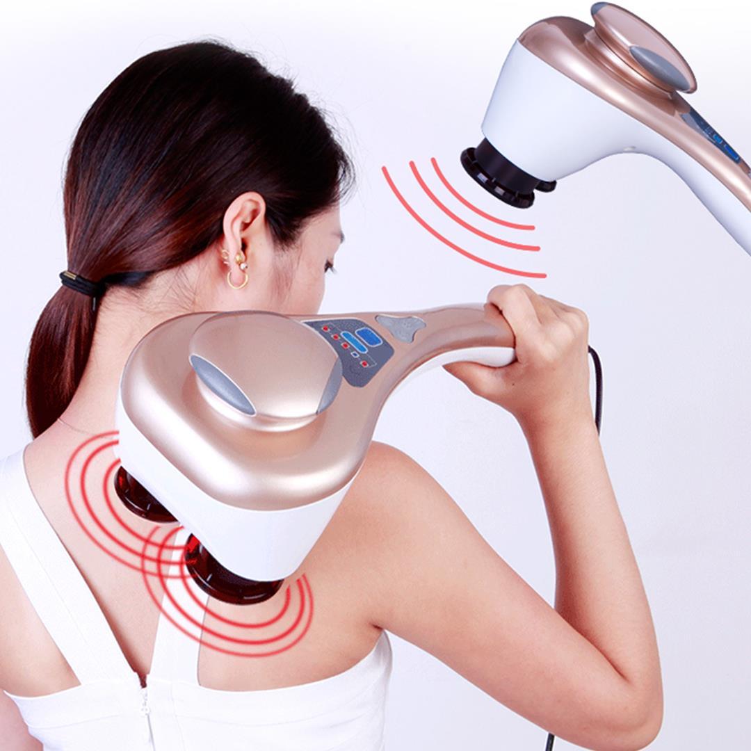 4 Heads Handheld Massager with Soothing Heat