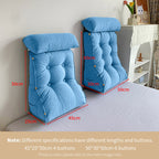 45cm Blue Wedge Lumbar Pillow