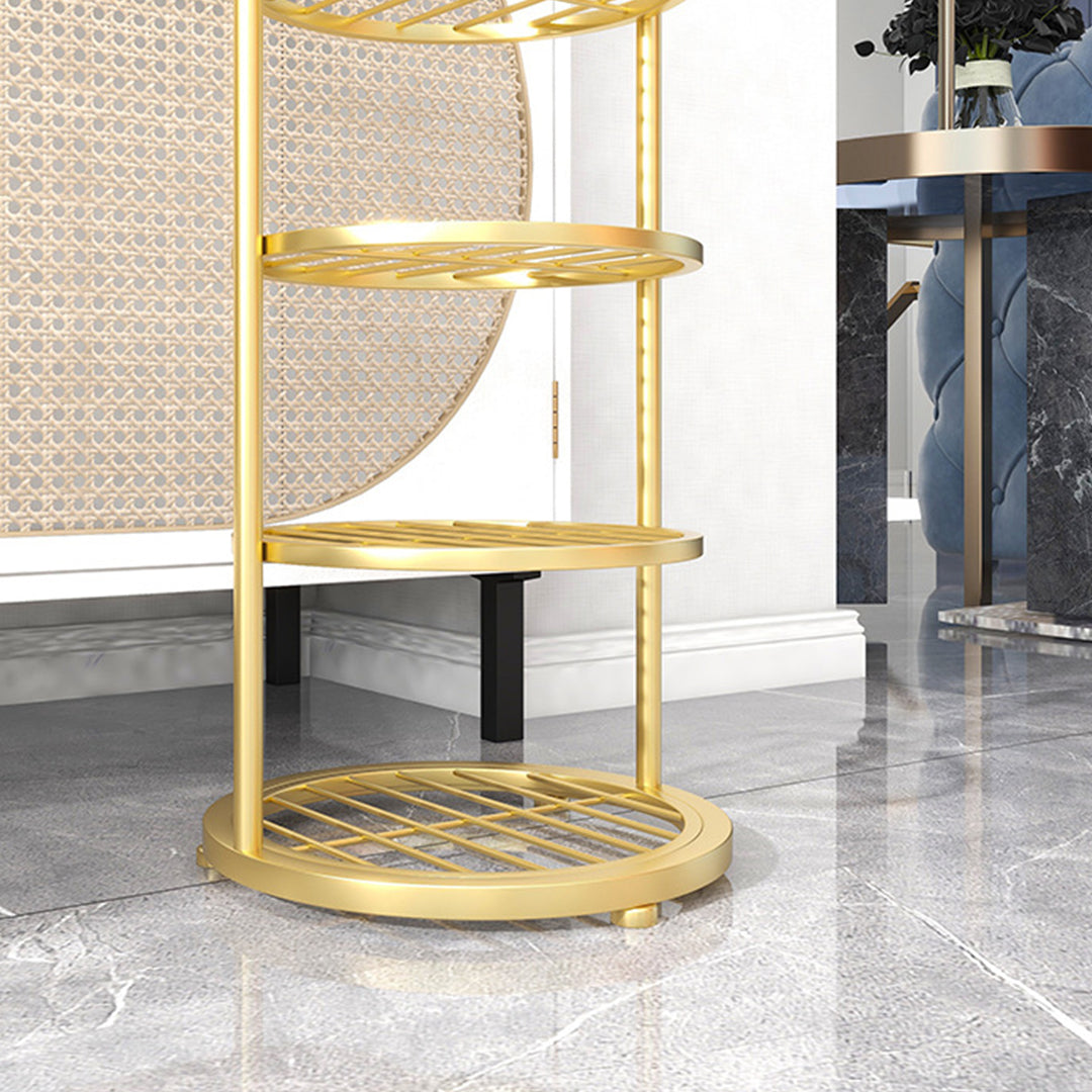 6 Tier Bunny Ears Shape Gold Plated Metal Shoe Rack Organiser