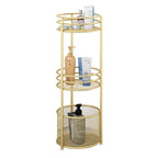 3 Tier Freestanding Storage Shelf Multifunctional Display Rack with Basket