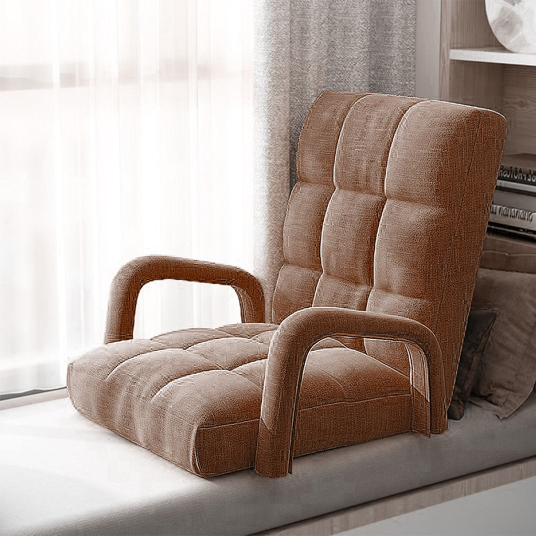 Floor Recliner Lazy Chair with Armrest Coffee