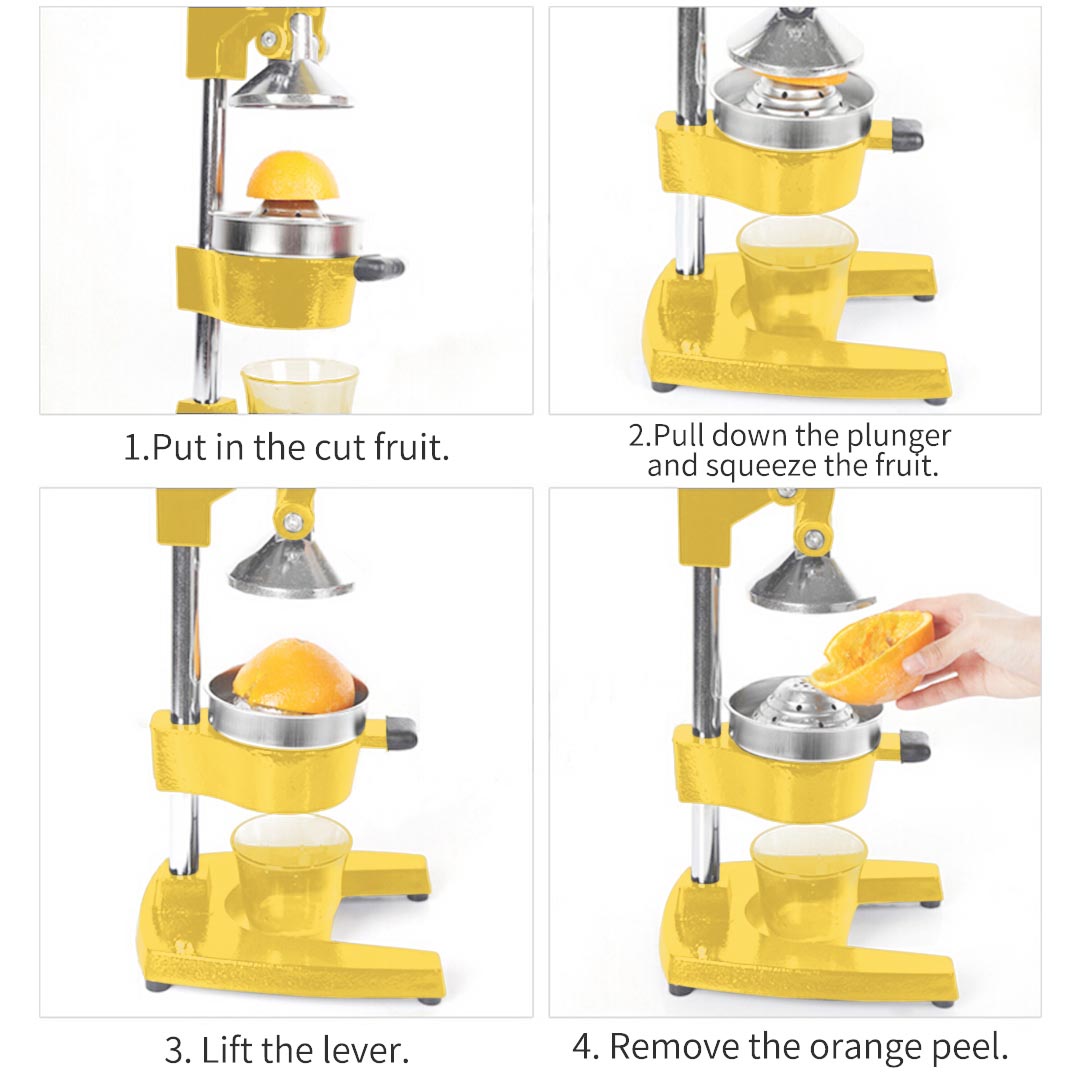 Commercial Manual Juicer Yellow