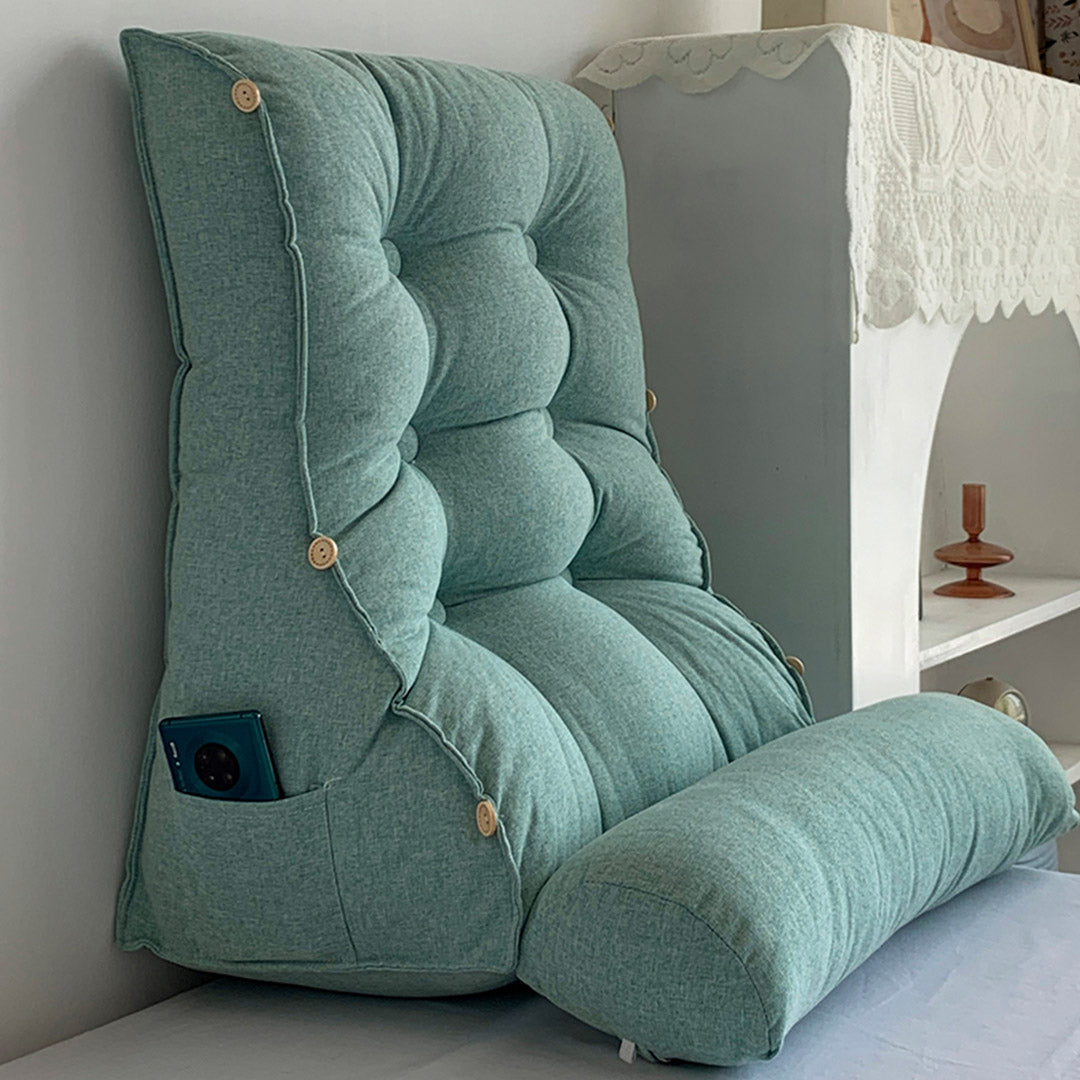 60cm Green Wedge Lumbar Pillow