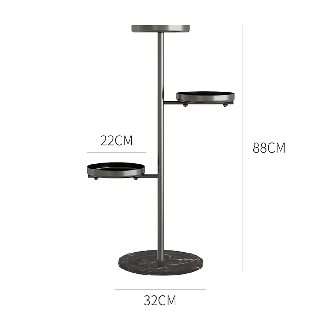 3 Tier Black Round Plant Stand