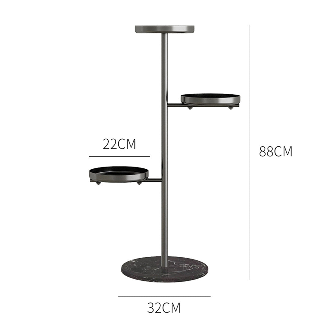 3 Tier Black Round Plant Stand