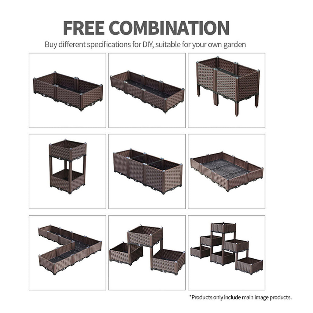 120X51CM Garden Plastic Planter Box with Legs