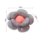 Grey Double Flower Shape Cushion