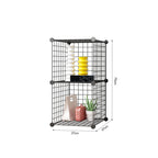 Black 2 Tier Cube Organiser