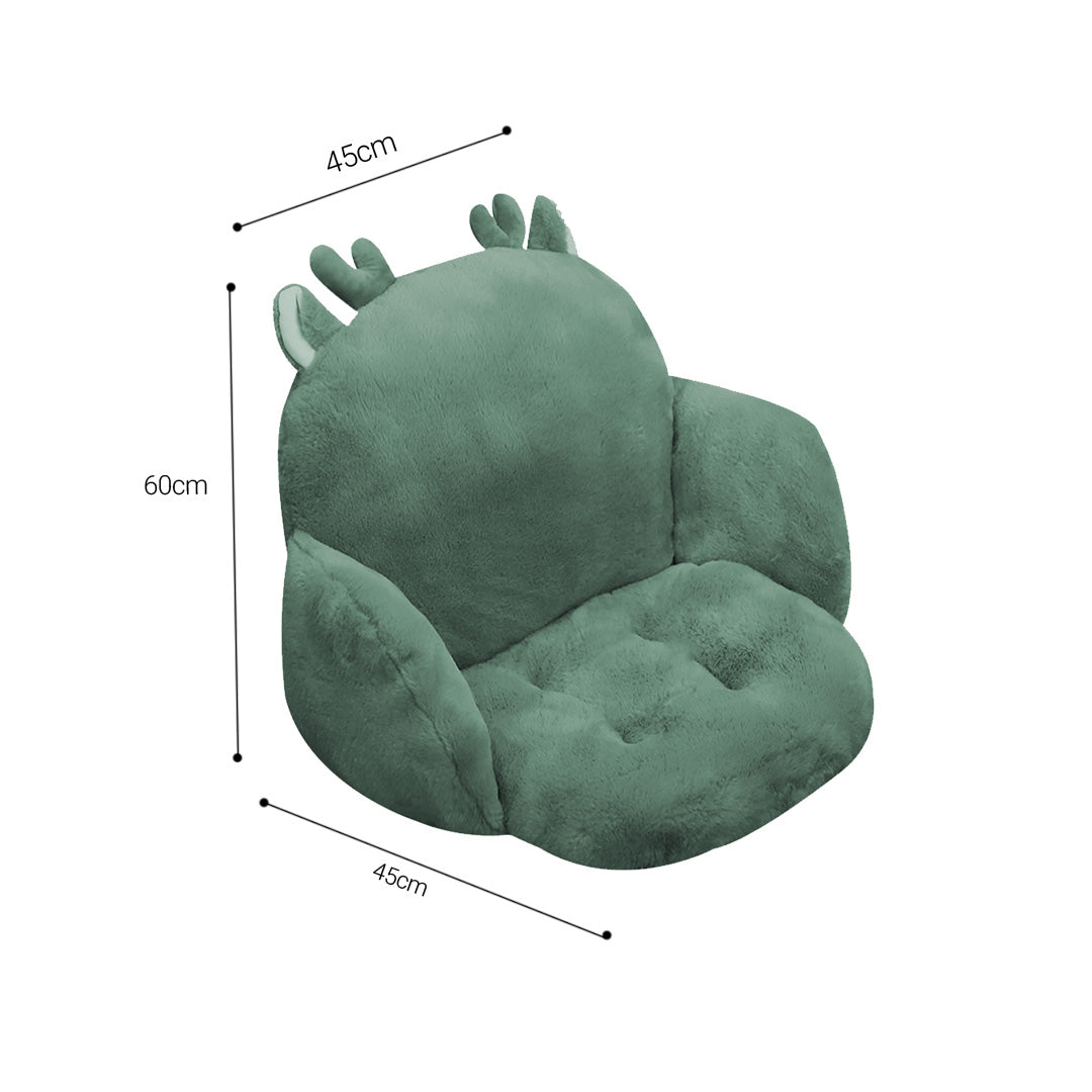 Green Dino Shape Seat Cushion