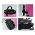 8L Stainless Steel Milk Tea Barrel with Faucet Pink