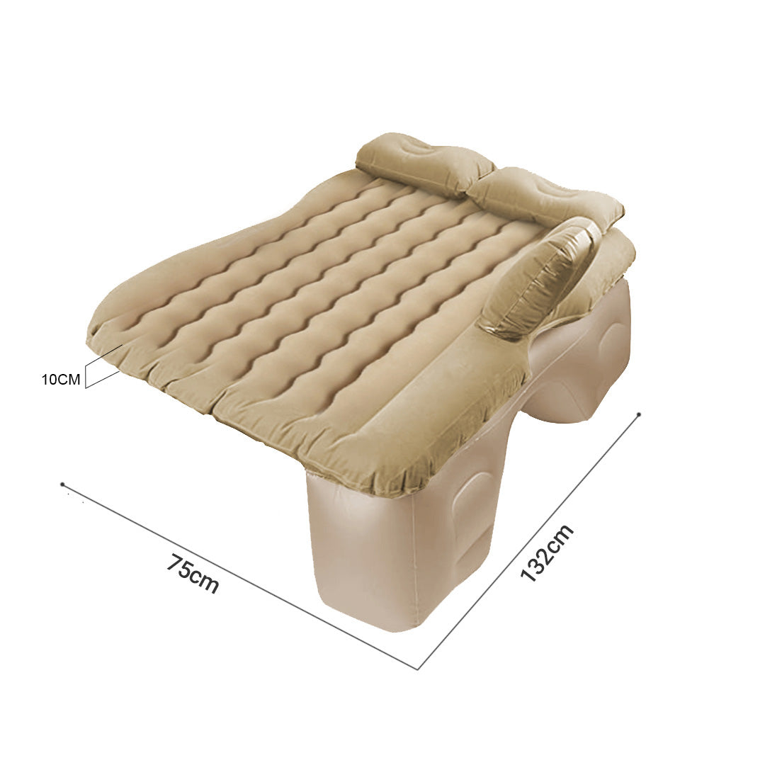 Beige Ripple Inflatable Car Mattress