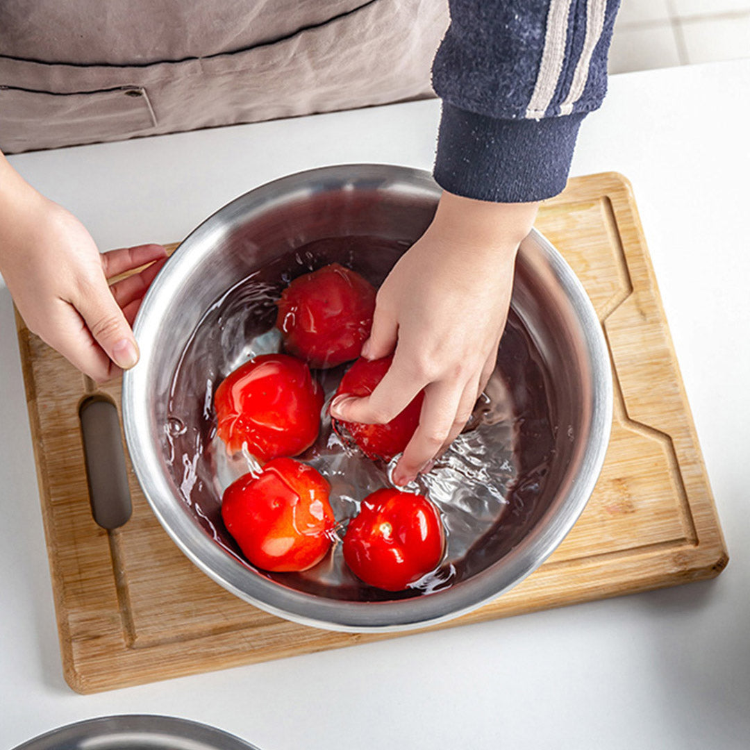 SOGA 3Pcs Matte Stainless Steel Mixing Bowl