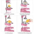 Commercial Manual Juicer Pink