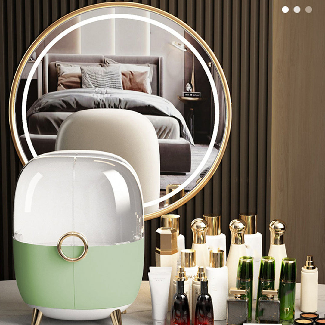 Green Transparent Countertop Cosmetic Storage