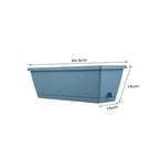 49.5cm Blue Rectangular Vegetable Herb Flower Planter Box Set of 2
