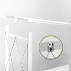 5 Tier Foldable Kitchen Shelves with Wheels  White