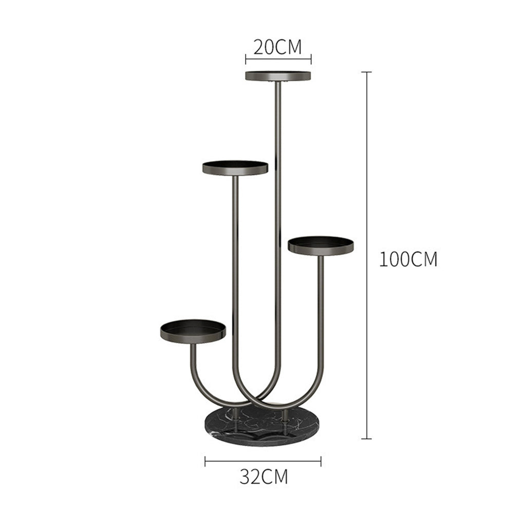 Black U Shaped Plant Stand