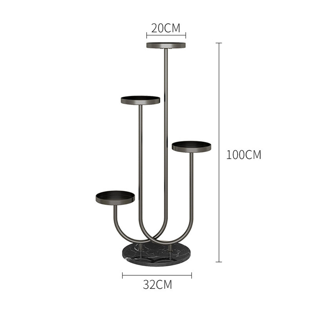 Black U Shaped Plant Stand