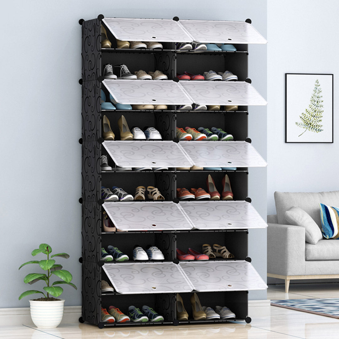 10 Tier 2 Column Shoe Rack Organizer