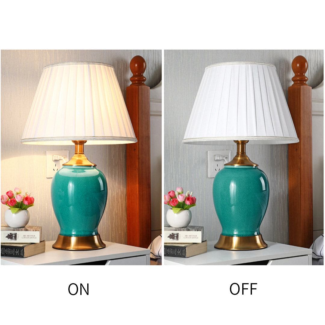 Ceramic Table Lamp Green