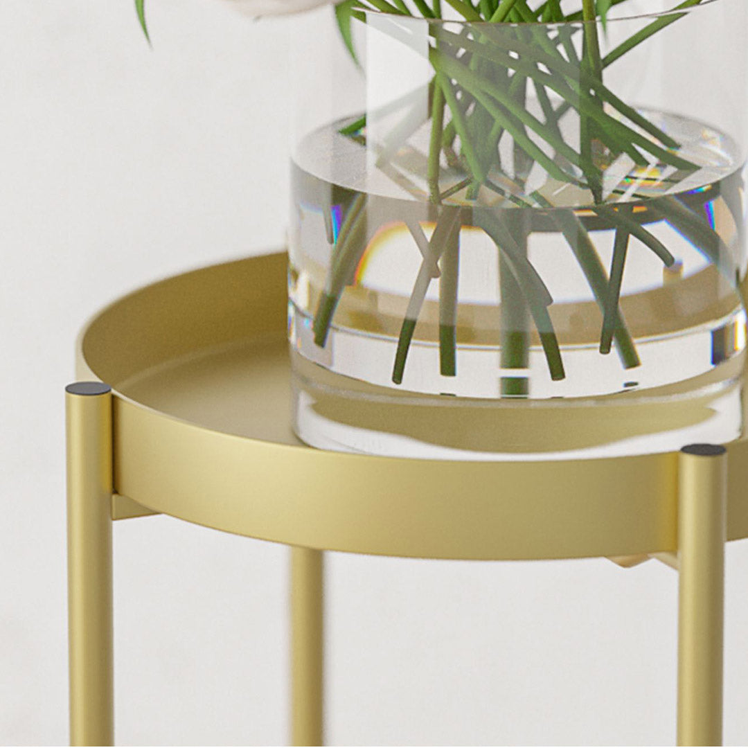 50CM Gold Tiered Plant Pots Holders Rack Garden Shelf