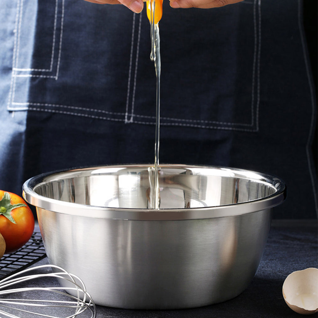 SOGA 5Pcs Polished Stainless Steel Mixing Bowl