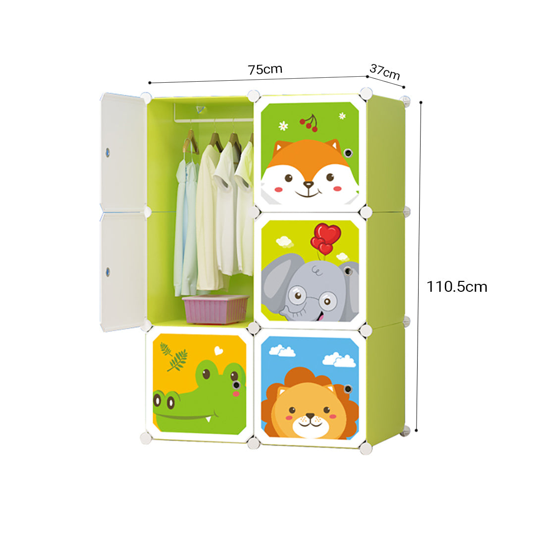 6 Cubes Animal Design Wardrobe