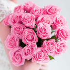 20pcs Artificial Silk Rose Bouquet Pink