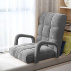 Floor Recliner Lazy Chair with Armrest Grey