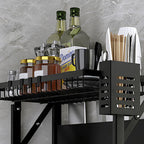 2 Tier Black Dish Drainer Kitchen Organiser