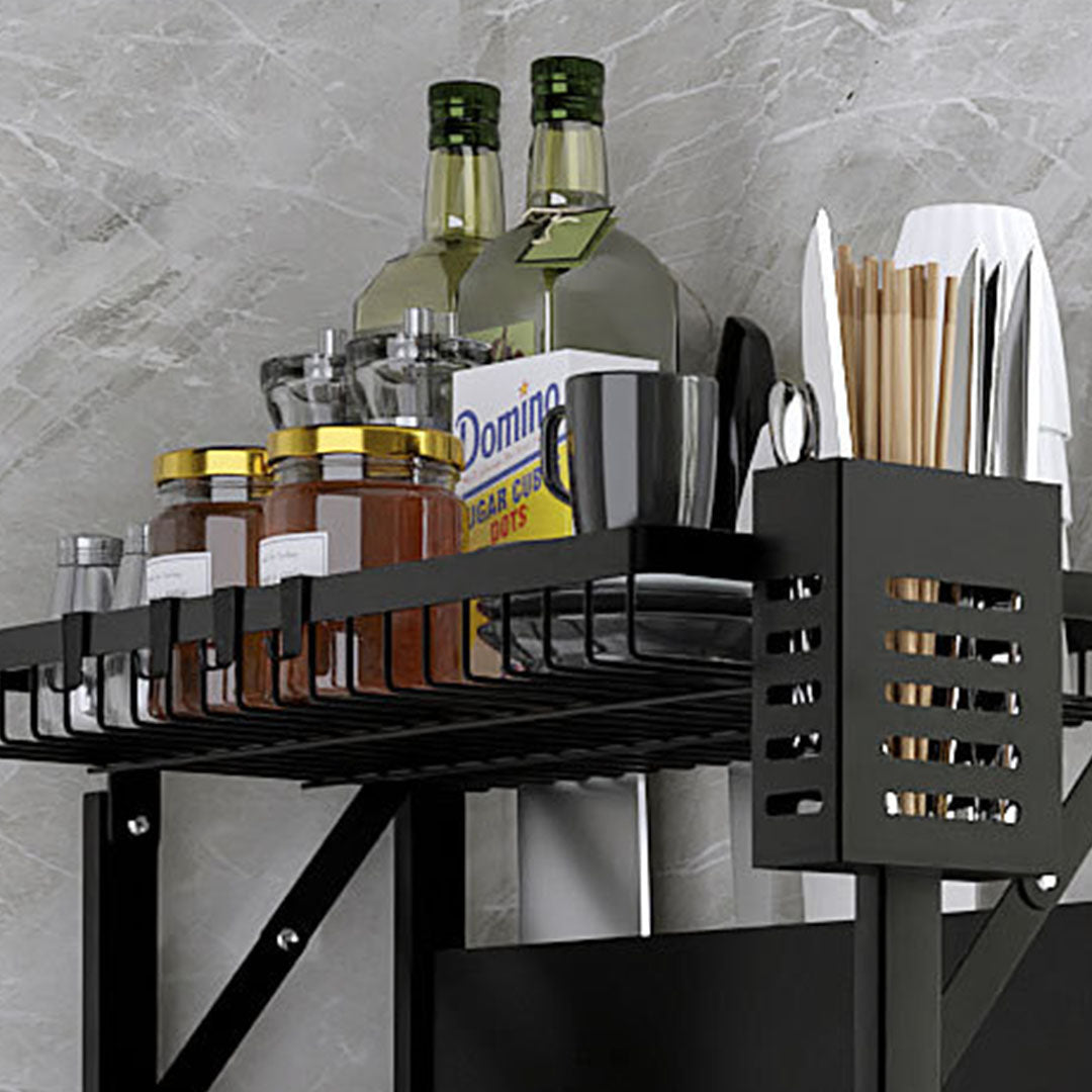 2 Tier Black Dish Drainer Kitchen Organiser