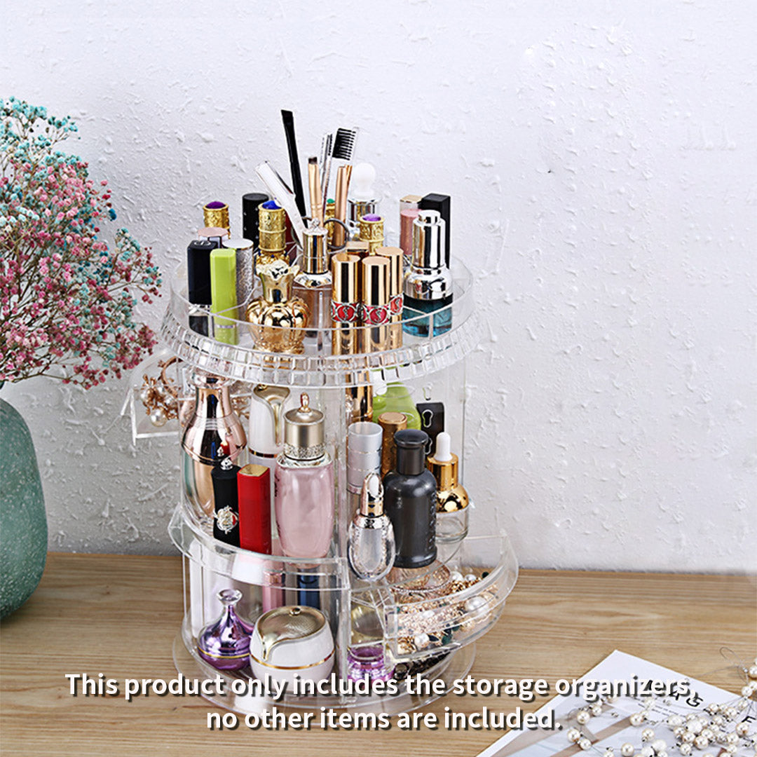 360 Degree Rotating Makeup Organiser Cosmetics Holder