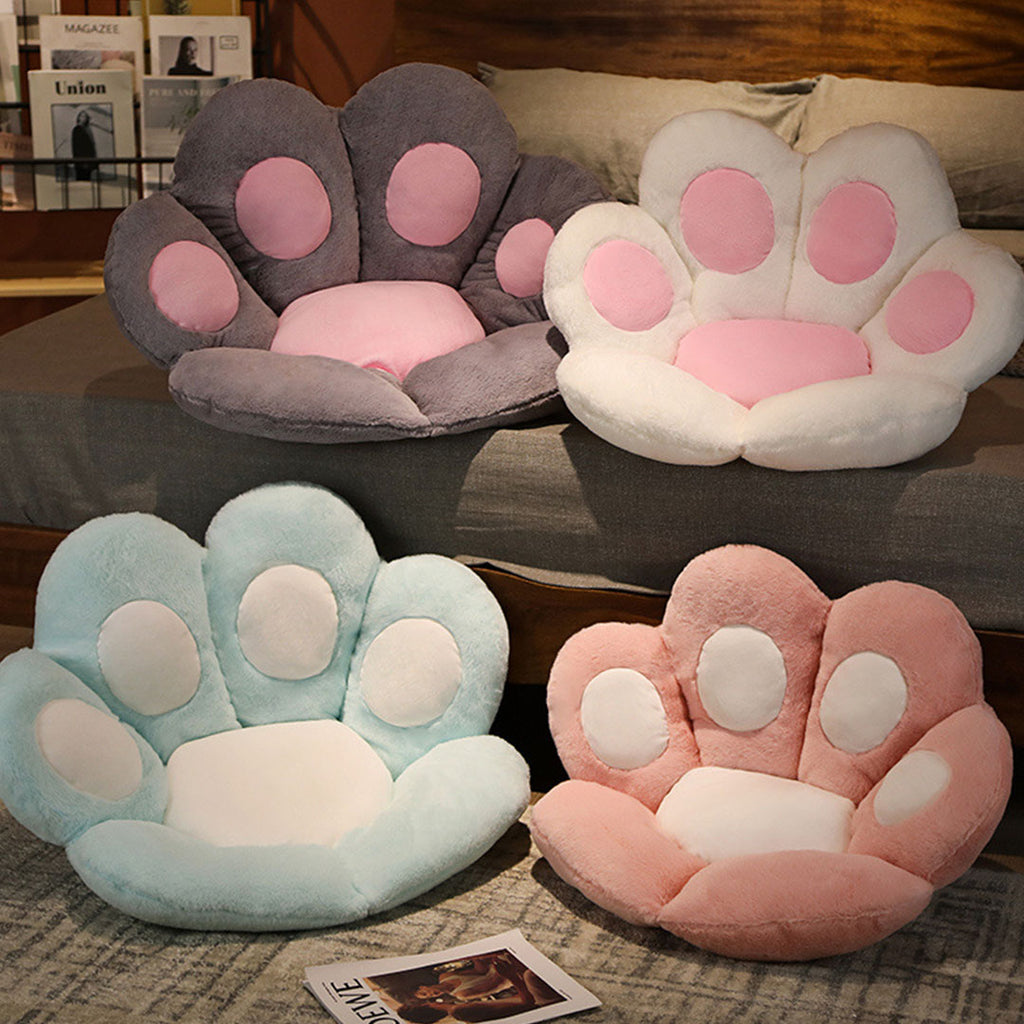 70cm Mint Blue Paw Shape Cushion