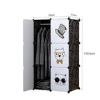 6 Cubes Black Portable Wardrobe